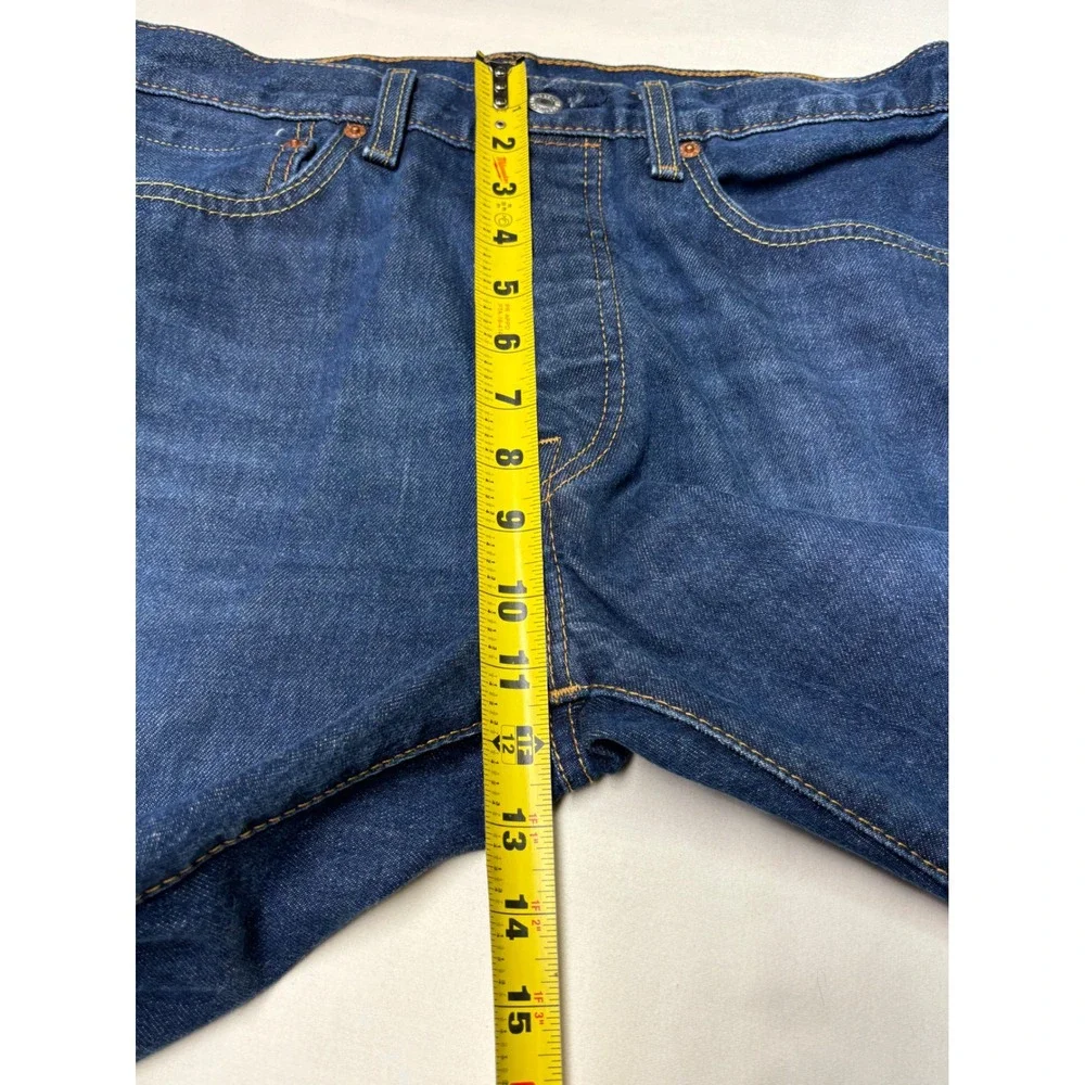 Levi's 501 Mens Dark Wash Button Fly Straight Leg‎ Jeans W32 L29